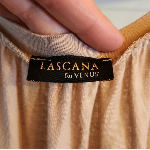 Lascana V-neck Top Tan Size Large - Picture 3 of 5
